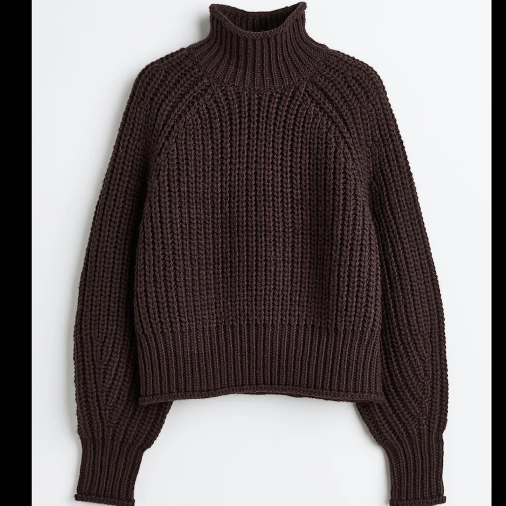 H&M Dark Brown Turtleneck Sweater